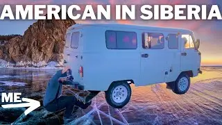 American In Russian Winter DRIVING ON ICE!