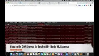 How to fix CORS error in Socket IO - Node JS, Express