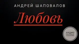 Пастор Андрей Шаповалов  - ЛЮБОВЬ -  (Аудио проповедь)