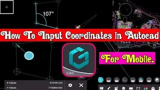 How To Inputs Coordinates in Autocad | Coordinates Input In Mobile Autocad | DWG Fast View