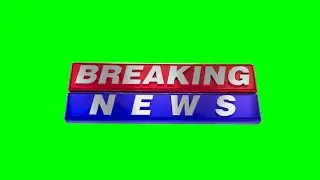 Green screen Footage | Breaking News Animation Loop