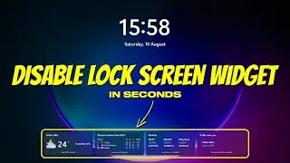 How To Disable Lock Screen Widgets In Windows 11 | Just In Seconds