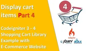 codeigniter shopping cart using ajax jquery - Display shopping cart products in codeigniter