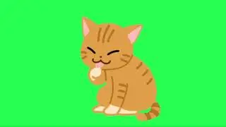 Cat and Kitten Animation Green Screen | Cat Green Matte | Chroma Key | Sky Fx