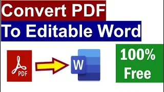 Convert PDF to Word | How to convert a PDF to Word | Convert PDF to editable Word #convertpdftoword