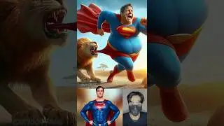Fat Superheroes Crying Chased by Lions 💥 Avengers vs DC - All Characters 