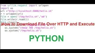 How to Download File Over HTTP and Execute on local system in Python