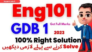 ENG101 GDB Solution 2023/ ENG101 GDB 2023 /ENG101 GDB Solution Spring 2023/ ENG101 GDB 2023 Solution