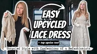 DIY Vintage Lace Dress Tutorial | Easy Upcycling ♻️ makes a great Porcelain Doll costume