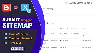 Blogger Sitemap - Couldn't Fetch | Could Not be Read | Sitemap Error 😭 Google Search Console