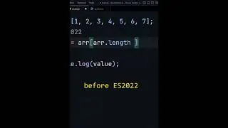 JS - ES2022 GET LAST ITEM OF ARRAY #shorts #programming #technology #javascript