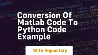 Conversion of matlab code to python code example