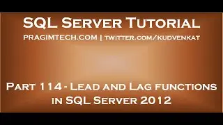 Lead and Lag functions in SQL Server 2012