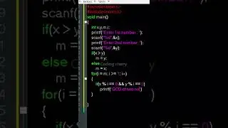 C Program to find Greatest common divisor (GCD) of number  #codingtutorials #competitivecoding #code