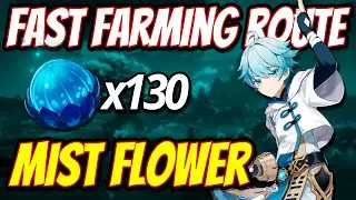 Mist Flower Corolla 130 locations FAST FARMING ROUTE | Genshin Impact 2.1