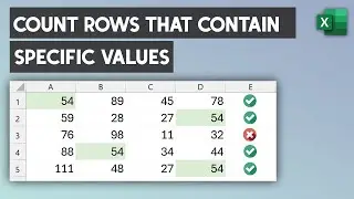 Count number of rows that contain specific values in Excel - Count rows based on a criteria