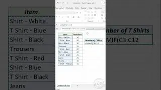 Conditional SUM in Excel