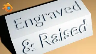 Engrave & Emboss Text Easily In Blender | Part 3 in Text Effects | Create 3D Text Logo In Blender