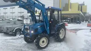 Корейский трактор LS R50 HST с кабиной и щеткой для уборки снега!