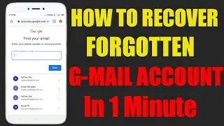 Recover forgotten G MAIL Account | #Shorts #GmailRecovery |