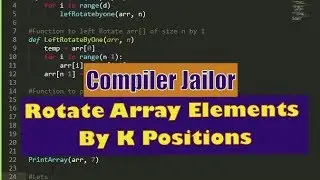 Program for Array Rotation By K Element In Python | Data Structure