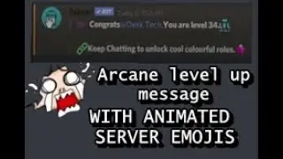 Level up message using animated emoji || Arcane Level up message || Discord