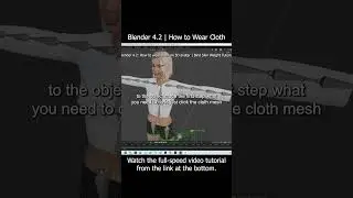 Blender 4.2 | How to Wear Cloth | Bind Skin Weight Tutorial #Blender #SkinWeight #Cloth