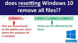 does resetting windows 10 remove all files