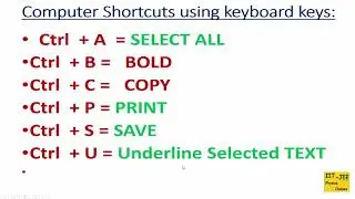 Computer Shortcuts Using Computer Keys | IIT-JEE physics classes