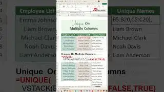 Unique on multiple columns in Excel - Excel Tips and Tricks