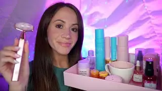ASMR / Spring Spa & Pampering During A Thunderstorm (layered sounds, skincare) 🌸