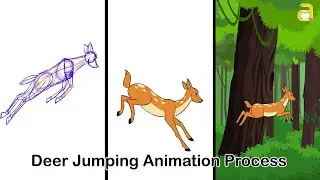 How to Make 2D Animation Scene / Deer jumping Animation Making