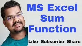 Excel Sum Function | Excel Sum Function Formula | MS Excel Sum Function Shortcut