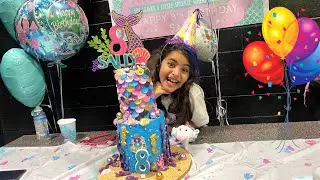 Happy Birthday Party for Sally with surprise Mermaid cake!!