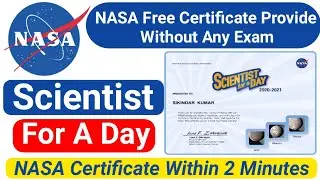 NASA Free Certificate | Scientist For A Day | Free Online Certificate | NASA |  Gov. Certificate.