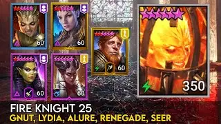 Fire Knight 25 Gnut, Lydia, Alure, Renegade, Seer | Raid Shadow Legends Guide