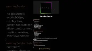 Rotating Border Animation Using HTML & CSS || #tutorial #viralvideo #shorts