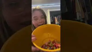 Making a candy salad !!