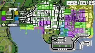 GTA: San Andreas Los Santos Animated Timeline Map