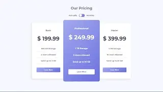 Responsive Pricing Card HTML & CSS