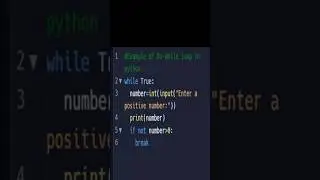 Example of Do-While loop in python 