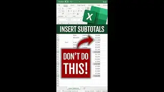 Insert Subtotals in Excel FAST 