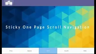 Sticky One Page Scroll Navigation Jquery Css3, One Page Website, One Page Scroll