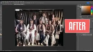 how to make old black and white photos colored in Photoshop easy way