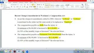Workmen Compensation Act