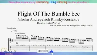 Flight of the Bumblebee - for Guitar Tutorial with TABs