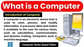 What is a computer | Introduction of Computer in Hindi | Computer Ka Parichay English m