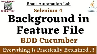 BDD Cucumber Framework Background in Feature File | Selenium | gherkin | Java