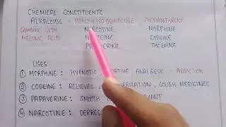 Opium alkaloids | chemical constituents of opium | morphine codeine thebaine | pharmacognosy 5th sem
