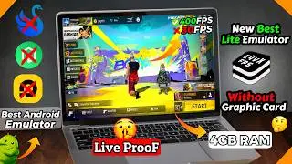 NEW E4VX LITE EMULATOR FOR LOW END PC - NO GRAPHIC CARD | FREE FIRE IN 4GB And 8GB RAM LiveProoF